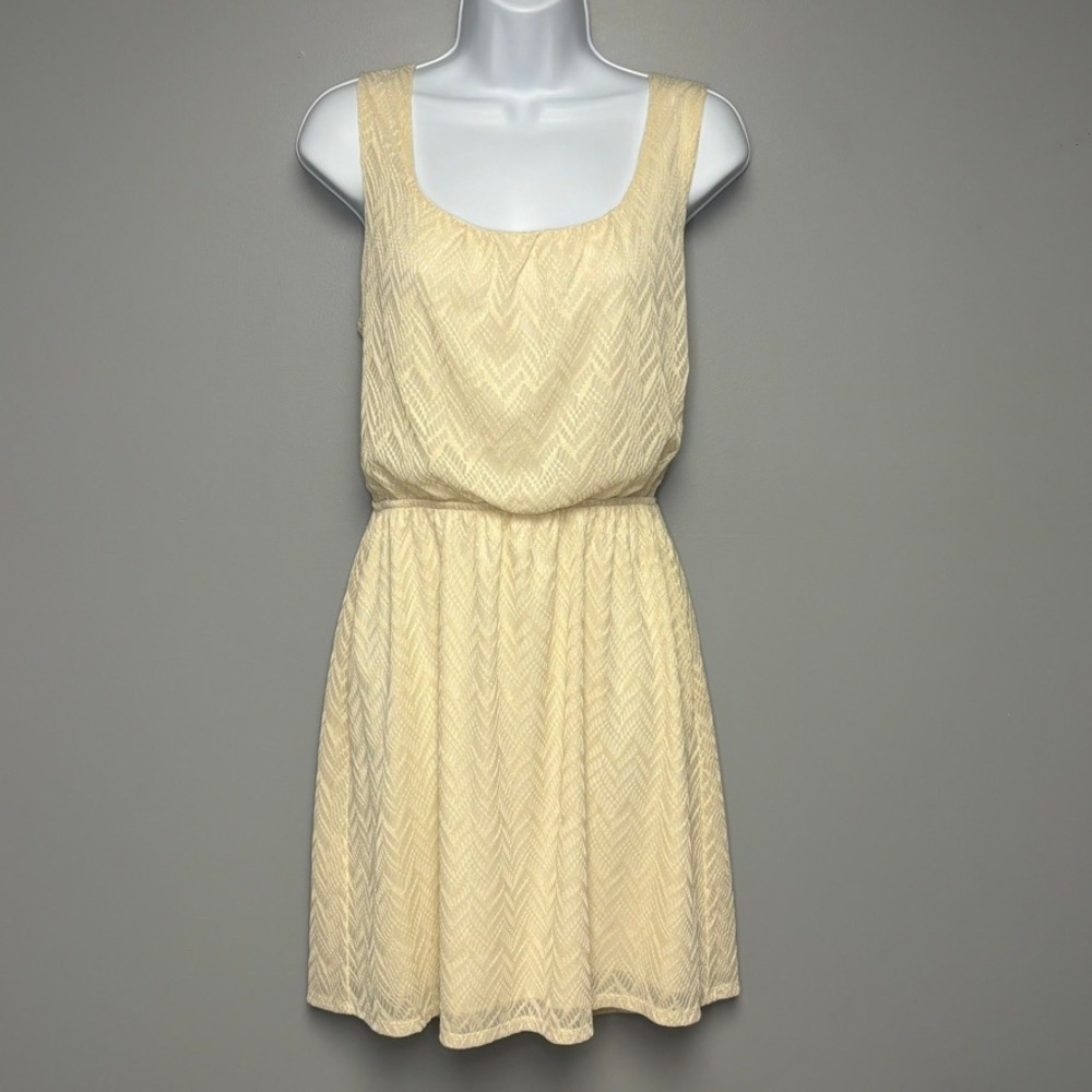 NWT Maurices Cream Ivory Sleeveless Bridal Shower Lace Blouson Summer Dress Sz L